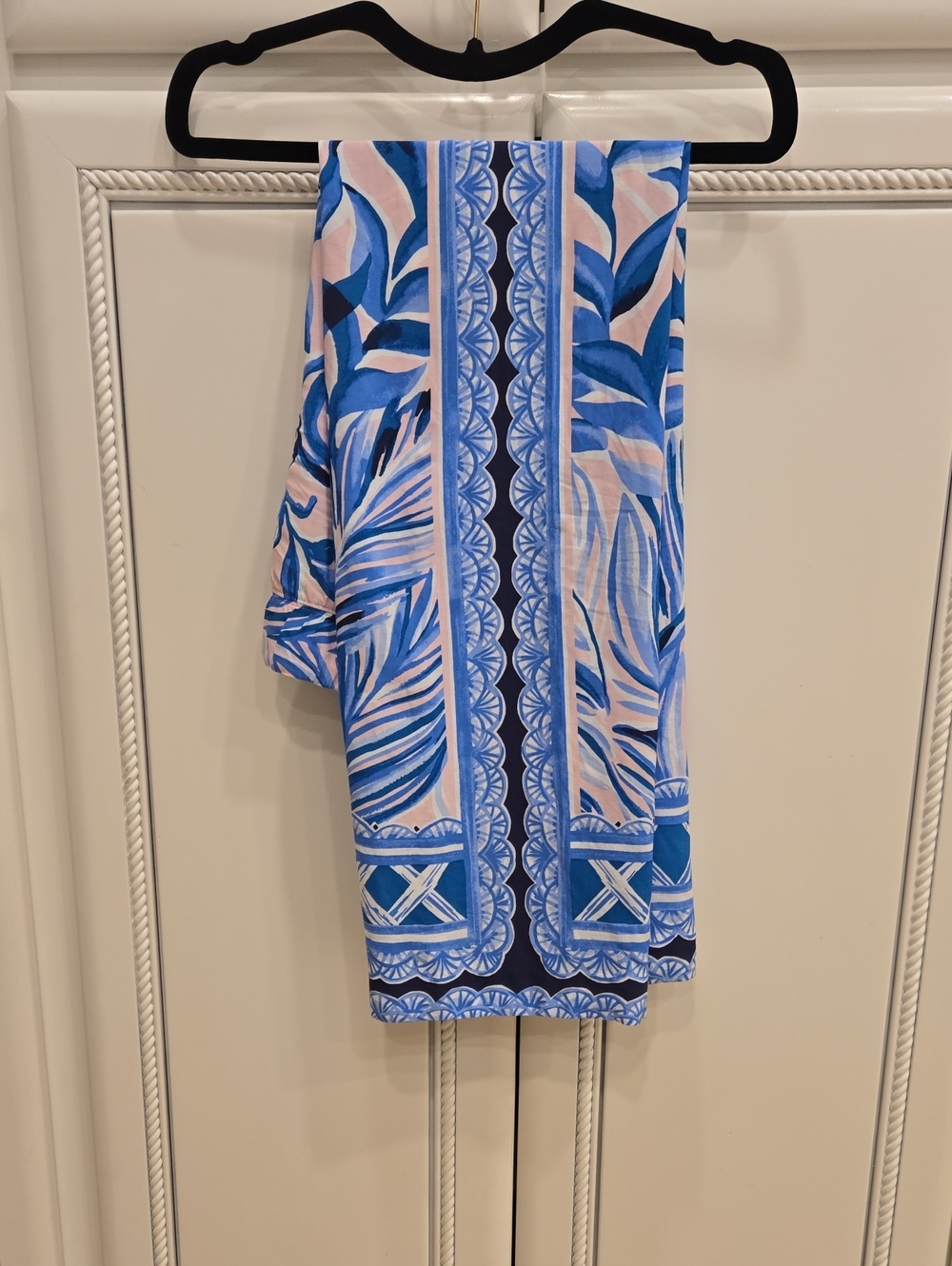 Lilly Pulitzer Blue and Pink Printed Jumpsuit Pants